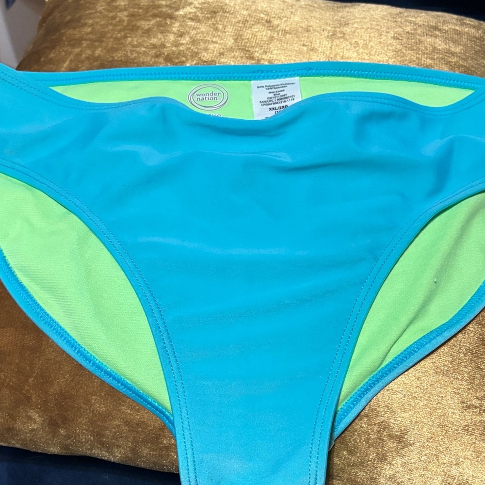 Wonder Nation Turquoise and Lime Bikini Bottom🎁